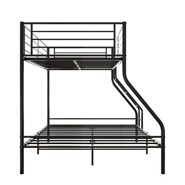 English Elm Heavy Heavy Duty Twin-Over-Full Metal Bunk Bed Frame, 20% Stronger, Noise-Free Platform, Black W84056876