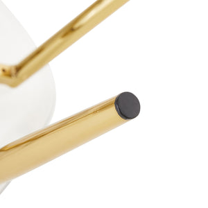 English Elm Modern transparent dining chair with ergonomic PET shell, armless Nordic design, luxe crystal look, easy assembly, sleek metal legs Golden W1151121533