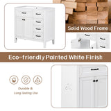 English Elm 36" Bathroom Vanity With Sink Combo, White Bathroom Cabinet With Drawers, Solid Frame and Mdf Board (Old Sku:Jl000007Aak)