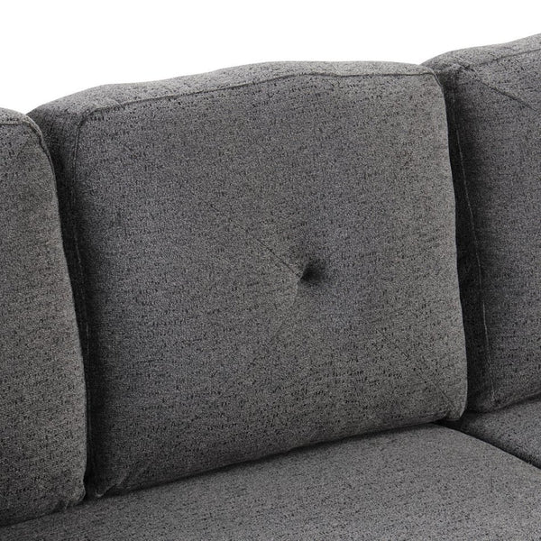 English Elm Reversible Velvet Sectional Sleeper Sofa with Storage Chaise Stools and Pull Out Bed SG000790AAB