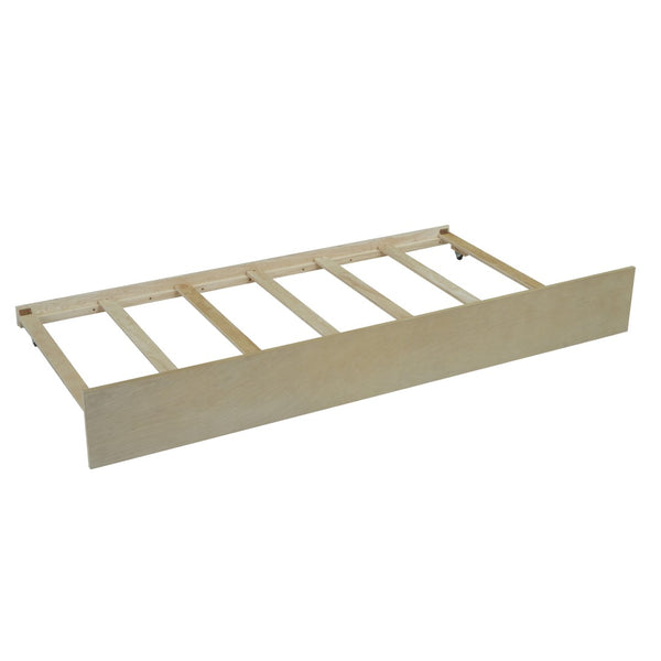 English Elm Twin House Bed Pinewood Frame with Roofline Design and Pull Out Trundle for Kids Natural WF302178AAN