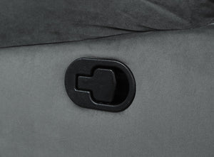 English Elm Global United Reclining Transitional Microfiber Sofa with Lumbar Support, Stainless Steel Base, Padded Comfort Gray B05777765