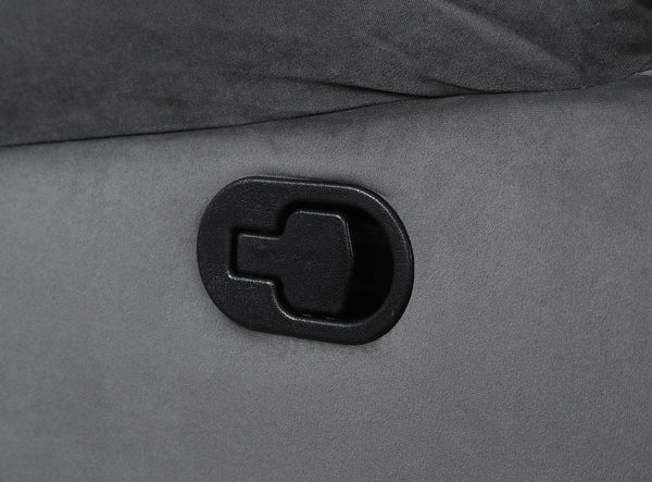 English Elm Global United Reclining Transitional Microfiber Sofa with Lumbar Support, Stainless Steel Base, Padded Comfort Gray B05777765