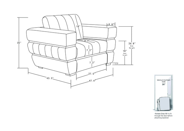 English Elm Global Top-Grain Italian Leather Chair In Camel - Luxurious Comfort, Stylish Design For Any Space B05777949