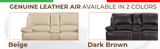 English Elm Leather-Air Recliining Sofa