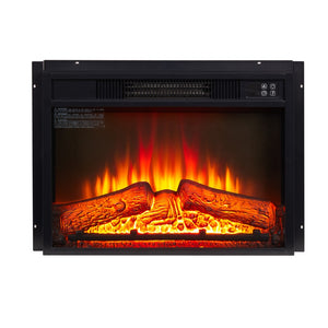 English Elm Electric Fireplace Insert Ultra Thin 1400w Led Flame Log Set Living Room Heater W1758107437