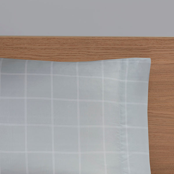 English Elm Twin XL Marsden Striped Comforter Set with Sheets - Grey & Blue Antimicrobial OEKO-TEX Bedding B03595907