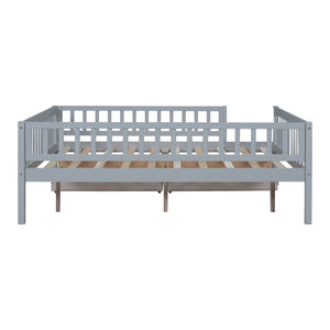 English Elm Full Pine Wood Daybed with Storage Drawers for Guest Room or Studio Living Gray WF301868AAE