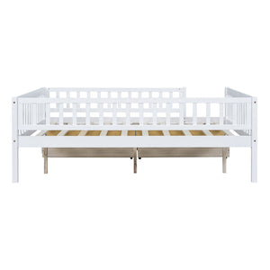 English Elm Full Pine Wood Daybed with Storage Drawers for Guest Room or Studio Living White WF301868AAK