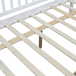 English Elm Full Pine Wood Daybed with Storage Drawers for Guest Room or Studio Living White WF301868AAK