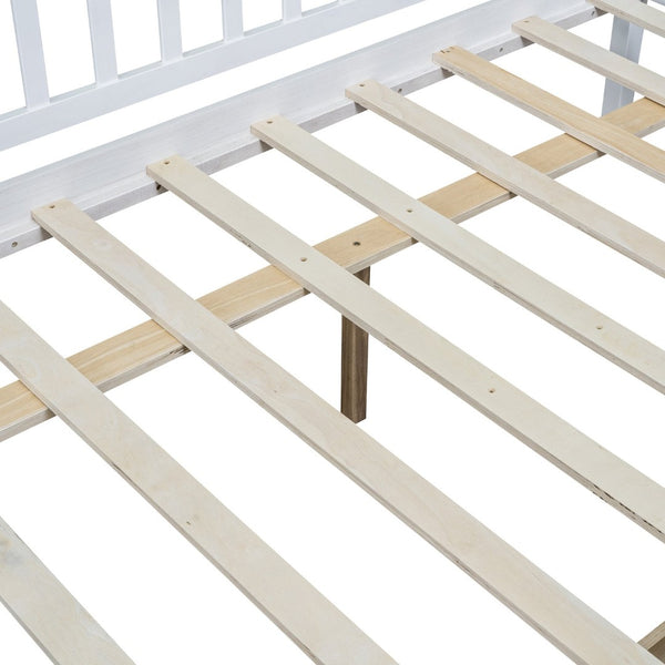 English Elm Full Pine Wood Daybed with Storage Drawers for Guest Room or Studio Living White WF301868AAK
