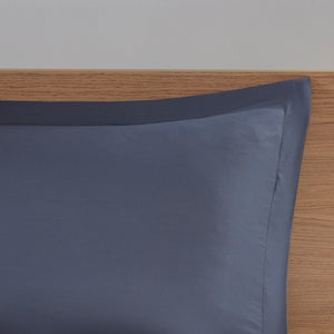 English Elm Full Marsden Striped Comforter Set with Sheets, Antimicrobial OEKO-TEX Microfiber, Grey Blue Elegance B03595908