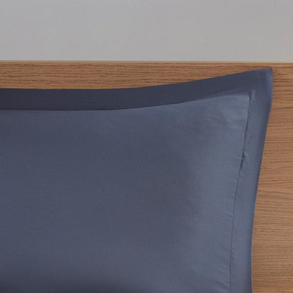 English Elm Twin XL Marsden Striped Comforter Set with Sheets - Grey & Blue Antimicrobial OEKO-TEX Bedding B03595907