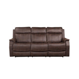 English Elm Steve Silver - Valencia Pw/Pw Recliner Sofa Walnut