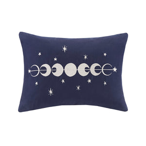 English Elm Full/Queen Felicia Velvet Comforter Set in Navy with Diamond Quilting, Hypoallergenic Fill & Pillow B03595890