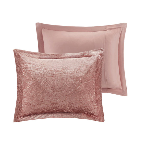 English Elm King/Cal Velvet Duvet Cover Set with Quilted Diamond Texture, Decorative Pillow, Soft Luxe Feel Blush 15.75 L x 12.6 W x 7.87 H B03596070