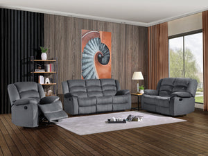 English Elm Global Microfiber Recliner Chair With Ergonomic Support - Stylish Gray Comfort For Any Space! B05777781