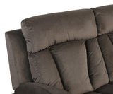 English Elm Reclining Transitional Microfiber Fabric Loveseat