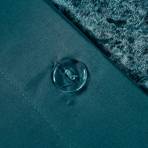 English Elm Full/Queen Felicia Velvet Duvet Cover Set Teal Quilted Diamond Texture with Decorative Pillow, Plush Elegance B03596057