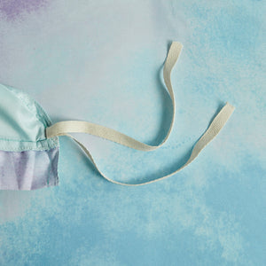 English Elm Twin/Twin Watercolor Tie Dye Duvet Cover Set with Piped Edges, Antimicrobial Microfiber & Fur Pillow B03596075