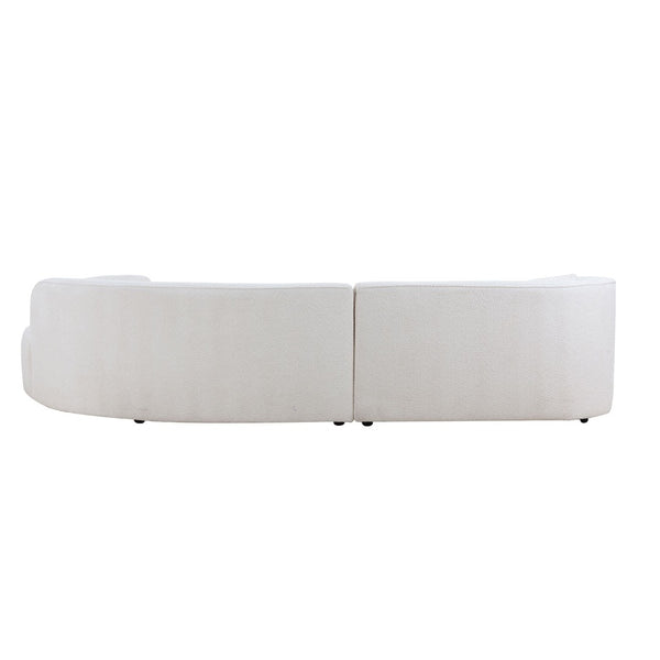 English Elm Luxury Boucle Curved Sectional Sofa with Chaise Cloud Comfort Living Room Seating W876S00101