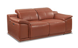 English Elm Genuine Italian Leather Power Reclining Loveseat