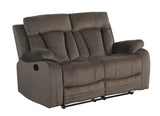 English Elm Reclining Transitional Microfiber Fabric Loveseat