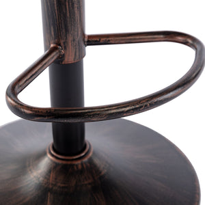 English Elm Modern Swivel Bar Stools Set of 2 Adjustable Counter Height Chairs with 360° Rotation, Linen Upholstery and Footrest W39594819