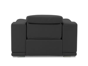 English Elm Global United Reclining Transitional Microfiber Sofa with Lumbar Support, Stainless Steel Base, Padded Comfort Dark Gray B05777769