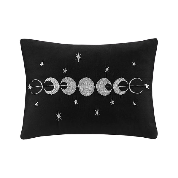 English Elm Twin/Twin Velvet Duvet Cover Set Felicia Crushed Diamond Quilted Black with Pillow, Soft Luxe Care B03596067