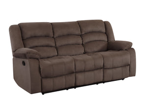 English Elm Global Transitional Microfiber Sofa Brown Upholstered with Lumbar Support, Stainless Steel Base, Plush Foam B05777780