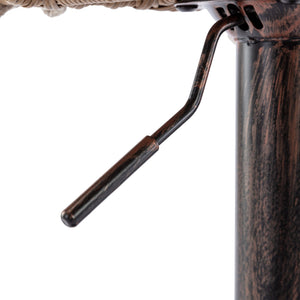 English Elm Modern Swivel Bar Stools Set of 2 Adjustable Counter Height Chairs with 360° Rotation, Linen Upholstery and Footrest W39594819