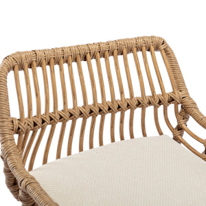 English Elm Modern Swivel Bar Stools Set of 2 Adjustable Counter Height Chairs with 360° Rotation, Linen Upholstery and Footrest W39594819