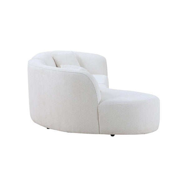 English Elm Luxury Boucle Curved Sectional Sofa with Chaise Cloud Comfort Living Room Seating W876S00101
