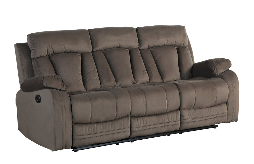 English Elm Global Reclining Microfiber Sofa - Stylish Comfort With Supportive Design For Modern Living Spaces B05777762