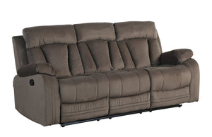 English Elm Global Reclining Microfiber Sofa - Stylish Comfort With Supportive Design For Modern Living Spaces B05777762