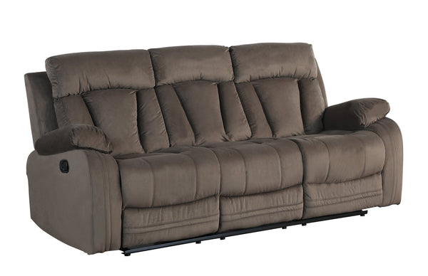 English Elm Global Reclining Microfiber Sofa - Stylish Comfort With Supportive Design For Modern Living Spaces B05777762