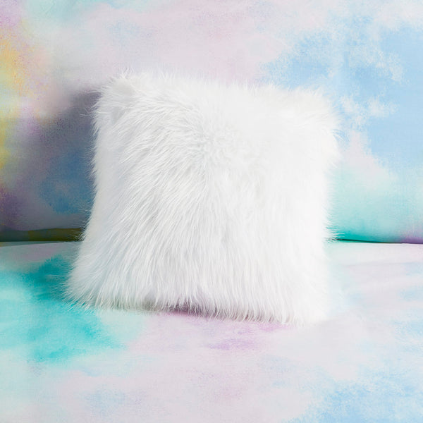 English Elm Twin/Twin Watercolor Tie Dye Duvet Cover Set with Piped Edges, Antimicrobial Microfiber & Fur Pillow B03596075