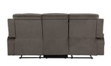 English Elm Reclining Transitional Microfiber Fabric Sofa