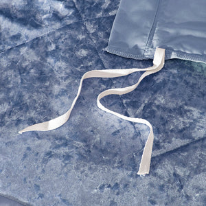 English Elm Twin/Twin Periwinkle Velvet Duvet Cover Set with Quilted Diamond Texture, Sham & Embroidered Pillow B03596095