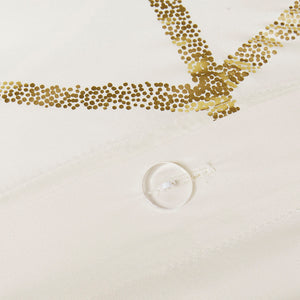 English Elm Full/Queen Raina Metallic Geometric Duvet Cover Set with Decorative Pillows, Antimicrobial Microfiber Protection B03596042