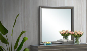 English Elm Lorana Contemporary Metallic Black Mirror - Stylish, Low-Distortion Glass, Perfect For Any Space B078108360