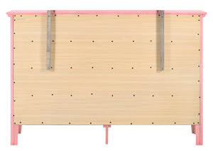 English Elm Charming Mid-Century Wood Veneer Storage Chest with Dovetail Drawers and Nickel Hardware, 48"H Pink 41 L x 63 W x 21 H B078108308