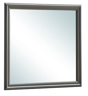 English Elm Lorana Contemporary Metallic Black Mirror - Stylish, Low-Distortion Glass, Perfect For Any Space B078108360