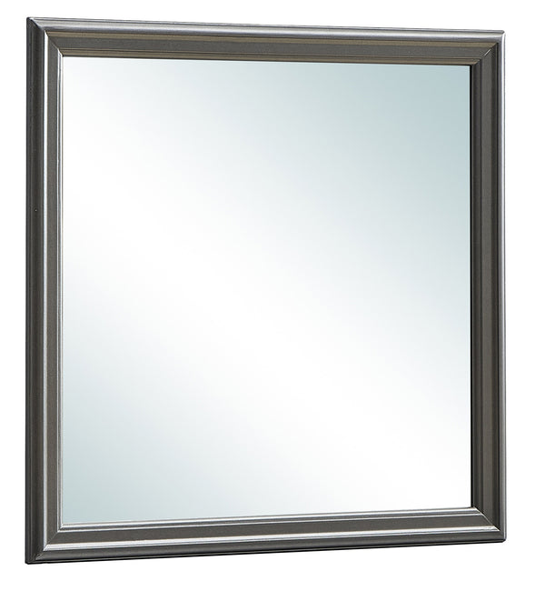 English Elm Lorana Contemporary Metallic Black Mirror - Stylish, Low-Distortion Glass, Perfect For Any Space B078108360