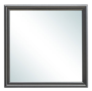 English Elm Lorana Contemporary Metallic Black Mirror - Stylish, Low-Distortion Glass, Perfect For Any Space B078108360