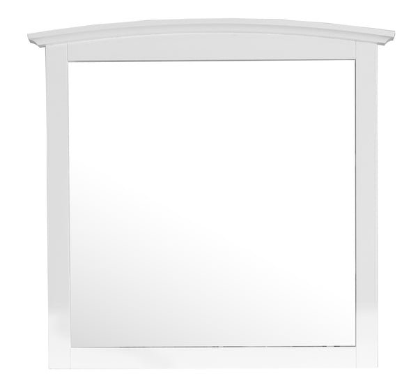 English Elm Hammond Contemporary Wood Veneer Mirror with Low-Distortion Glass, Slim 35x37 Profile for Small Spaces White 38 L x 39 W x 3 H B078108338