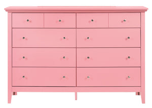 English Elm Charming Mid-Century Wood Veneer Storage Chest with Dovetail Drawers and Nickel Hardware, 48"H Pink 41 L x 63 W x 21 H B078108308