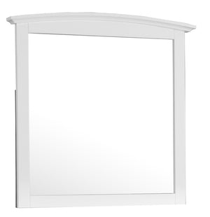 English Elm Hammond Contemporary Wood Veneer Mirror with Low-Distortion Glass, Slim 35x37 Profile for Small Spaces White 38 L x 39 W x 3 H B078108338