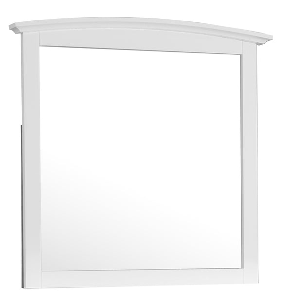 English Elm Hammond Contemporary Wood Veneer Mirror with Low-Distortion Glass, Slim 35x37 Profile for Small Spaces White 38 L x 39 W x 3 H B078108338